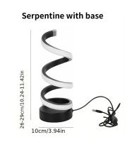 Lámpara De Escritorio LED RGB Blanco Luz Nocturna USB Ajustable En Brillo Tipo De Sombrilla Espiral Para Lectura Y Decoración De Dormitorio Y Oficina Con Interruptor De Botón - details 23