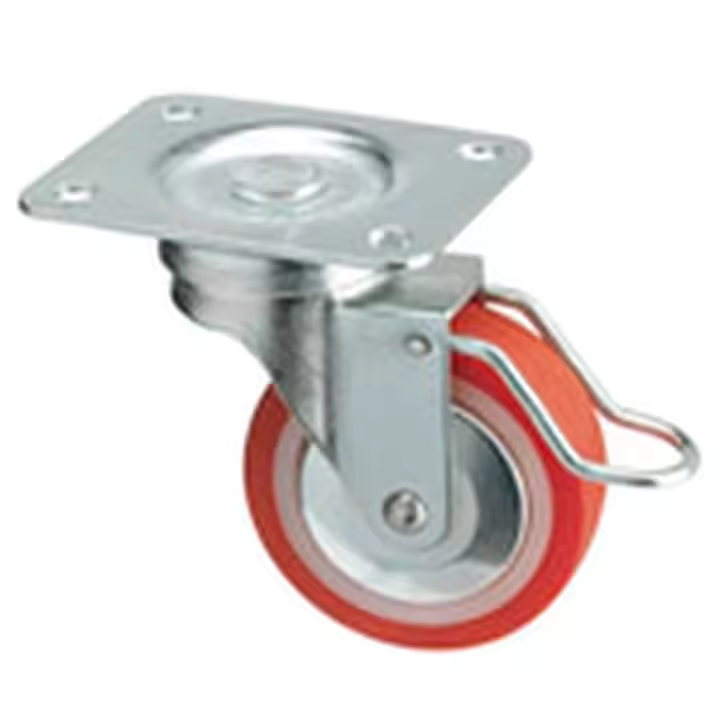 SANCO STORE - WOLFPACK LINEA PROFESIONAL Rueda Poliuretano Placa Con Freno 60 mm. - 1