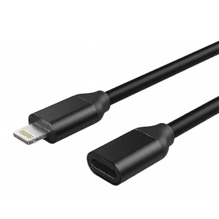 Apple Mfi certificó a la hembra a la transferencia de datos video audio de la música del paso del conector macho cable de extensión del relámpago del 1m para Iphone Ipad, cable de extensión de Iphone - 1
