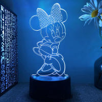 Lámpara Nocturna 3D Mickey Mouse LED Cambio De Color 7/16 Colores Decoración De Habitación Juguetes Para Niños Regalo De Cumpleaños - details 8