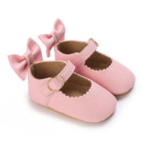 Zapatos De Princesa Para Bebé Niña En Lace Blanca Mocasines Con Lazo Y Borde Antideslizante De Goma Primera Calzado Para Caminar - details 120
