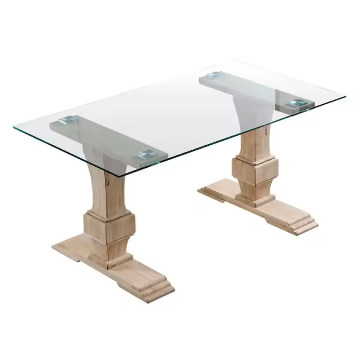 Mesa de comedor Versalles forma rectangular roble Nordish 76x160x90 cm - 1