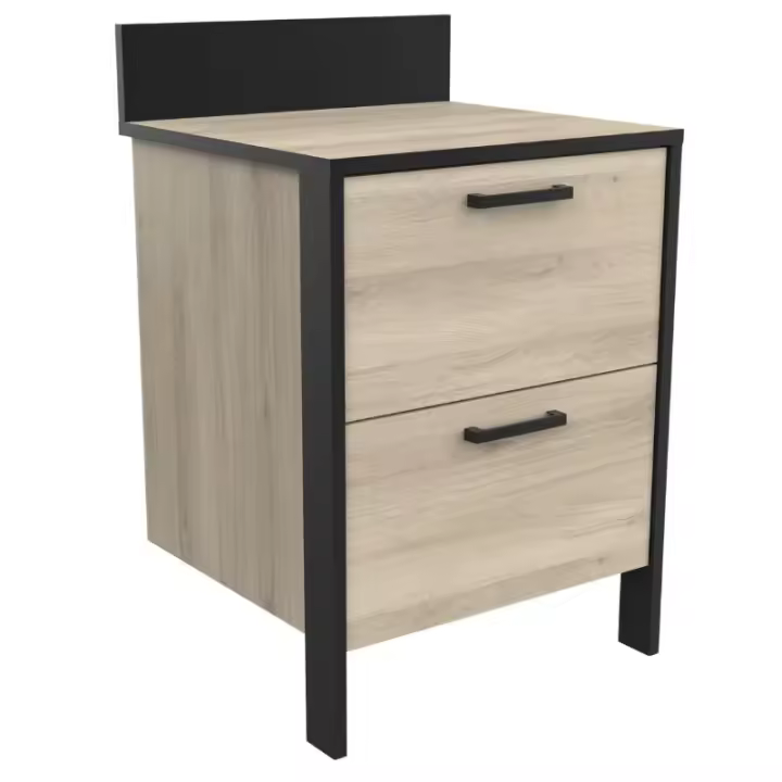 Miroytengo Módulo Inferior Industriale 2C Melamina Miroytengo Roble y Negro 64CM Cocina - 1