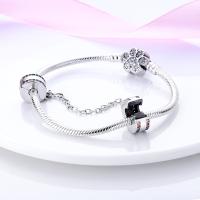 Nueva Cadena De Seguridad Platinada En Plata Con Encantos De Gato Rosa Luna Y Estrella De Silicona Para Pulseras Y Collares DIY Colorido - details 10
