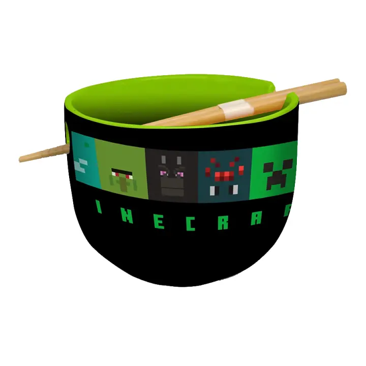 Cuenco Ramen con Palillos Minecraft Stor - 1