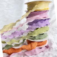 Cinta De Terciopelo Arrugada Para Decoración De Bouquet Y Flores 10 Yardas Ancho 4cm Ribbon De Poliéster Para Embalaje Y Adornos De Cabello - details 0