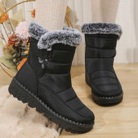 Botas De Nieve Impermeables Antideslizantes Para Mujer Con Peluche Sintética Abrazadera De Plataforma Botines De Invierno Calientes Talla 35-44 - details 3