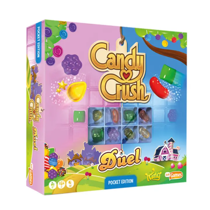 2Tomatoes Games | Candy Crush Duel Pocket | Juego de Mesa Creativo con Tablero | Consigue Más Puntos que Tus Rivales | 2 Jugadores | Idioma: Español, Catalán y Frances | Temática: Comidas Retro | Duración Partida: 15-30min | Edad Mínima: 8 años - 1