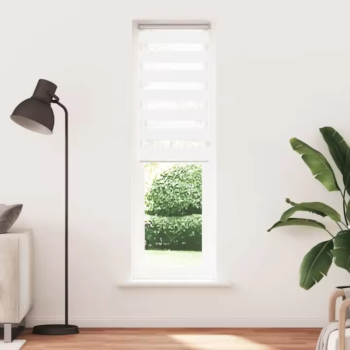 Estor cebra blanco 60x200 cm tejido ancho 55,9 cm poliéster - 1