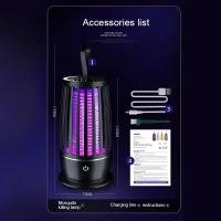 Lampara Eléctrica Repelente De Mosquitos Recargable Atracción Para Mosquitos Interior Trampa De Mosquitos Luz Con Succión - details 14