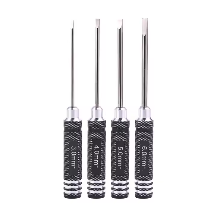 Juego De 4 Herramientas De Reparación Rápida Para RC En Color Negro Y Blanco Con Destornilladores De Red De Alambre Y Acero Para Coche Barco Helicóptero Y Reparación De Portátiles - 1
