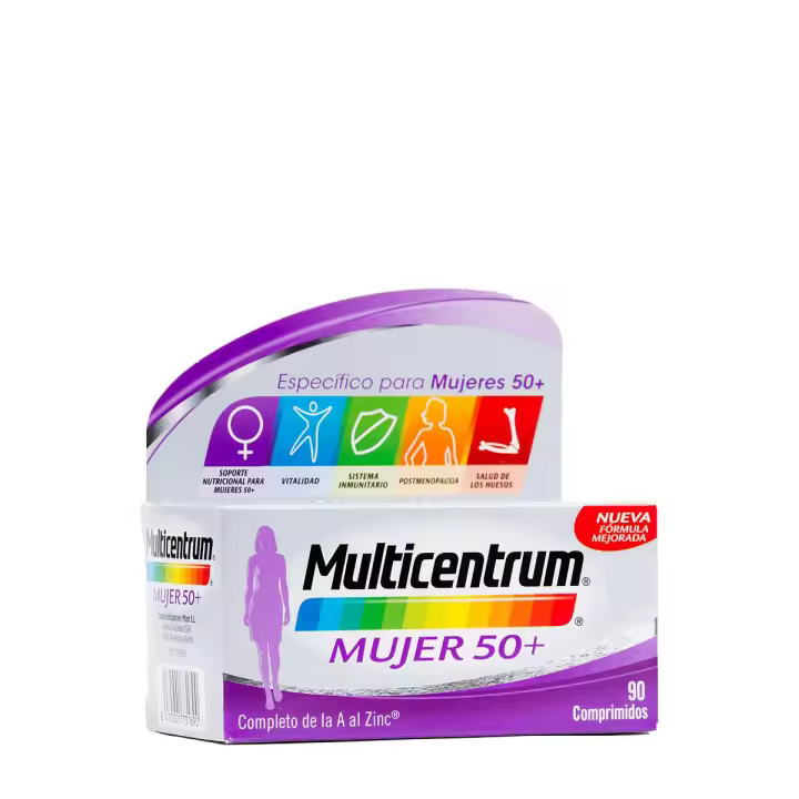 Multicentrum vitaminas para mujer 50+ 90 comprimidos - 1