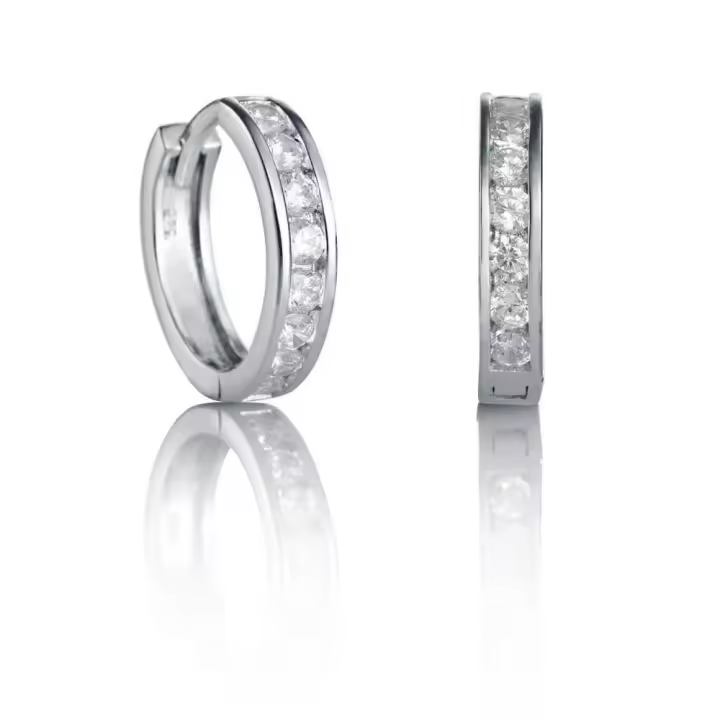 Pendientes de Aro Plata y Circonitas 13mm Mujer Viceroy Jewels - 1