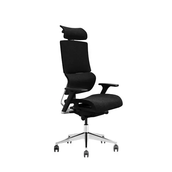 Cromad senior se1500 silla de oficina - altura ajustable con elevador de gas de grado 4 - reposacabezas y respaldo regulables - soporte lumbar - ruedas de nailon 360º - color negro - 1