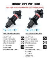 Novatec D442SB-B12 Hub Trasero De Bicicleta Con Eje Transversal De 148mm X 12mm Y 142x12mm 32 Agujeros 6 Tornillos Compatible Con Micro Spline - details 1