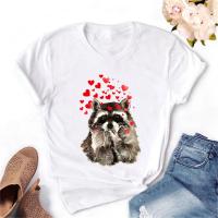 Camiseta De Mujer Con Estampado De Leopardo Y Pato Moda Harajuku Coreana Kawaii Tops Casual Manga Corta Cuello Redondo Algodón - details 5