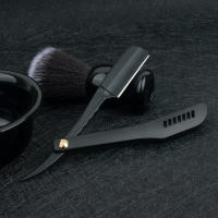 Nueva Tipo Barbera Cuchillo De Afeitar Manual Acero Inoxidable Cuchillas Para Barba Y Cabello Hombre Portador De Afeitar De Acrílico - details 10