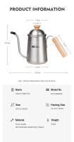MOBI GARDEN Kettle De Café a Mano En Acero Inoxidable Para Uso Interior Y Exterior Sin Plegable Apta Para Agua Hervida - details 7