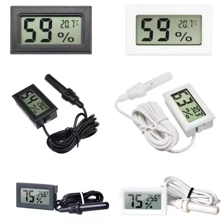 Sensor De Temperatura Y Humedad Digital FY-11/FY-12 Con Pantalla LCD Incorporada Medidor De Clima Para Interiores 5 Piezas - 1