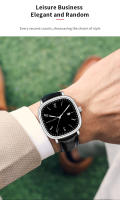 Reloj De Cuero Negro Para Hombre Estilo Casual Y Negocios Resistente Al Agua 3Bar Calendario Movimiento De Cuarzo Deportes Reloj De Pulsera Top Para Chicos - details 3