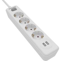 Philips Regleta de 4 enchufes SPN3042WA/19, 230 V, con USB, Color Blanco - details 0