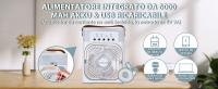 Mini Aire Acondicionado Portatil, 5 en 1 Refrigerador de Aire Portatil, Mini Refrigerador de Aire Móvil Ventilador, 3 Velocidades, Modos de Niebla, 7 LED Hogary, 2-8H Cronometrado - details 4