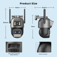 Cámara IP ABUNTU 15MP 8K Con Zoom 10X Doble Lente Doble Pantalla 5G Wifi Cámara De Seguridad Exterior Vía Pública Regalo De Navidad - details 4