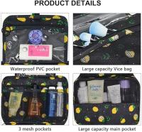 Neceser de viaje colgante, neceser de flamenco, neceser portátil para mujer, neceser de gran capacidad, perfecto para viajes y uso diario - details 1