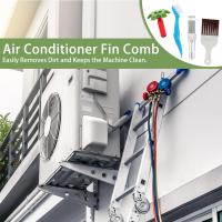 4PCS Peine para Radiadores,Kit Limpieza Aire Acondicionado Hogar,Peine de Aletas Aire Acondicionado,Cepillo de Limpieza - details 3