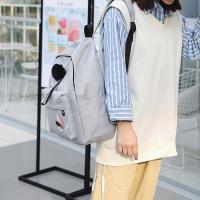 Mochila Grande Con Estampado De Hojas Portátil Para Mujer Bolsa De Hombro Con Cremallera Estilo Simple Estudiante Escuela - details 3