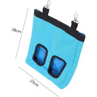Bolsa de heno para conejos, comedero colgante para cerdos, bolsa de almacenamiento para animales pequeños (azul) - details 0