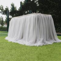 Enagua De Tules Para Mesa Rectangular Redonda Ovalada Cuadrada Ruffle Tutu De Organza Para Bodas Fiestas Showers Decoración De Mesa - details 9
