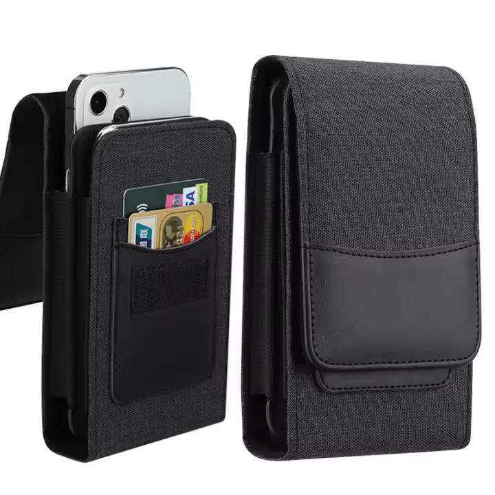 Bolsa De Cintura Para Teléfono Móvil De Nylon Con Clip De Cinturón Cubierta Universal Para iPhone 15 14 13 pro Max Samsung Galaxy S23 Casco De Holster - 1