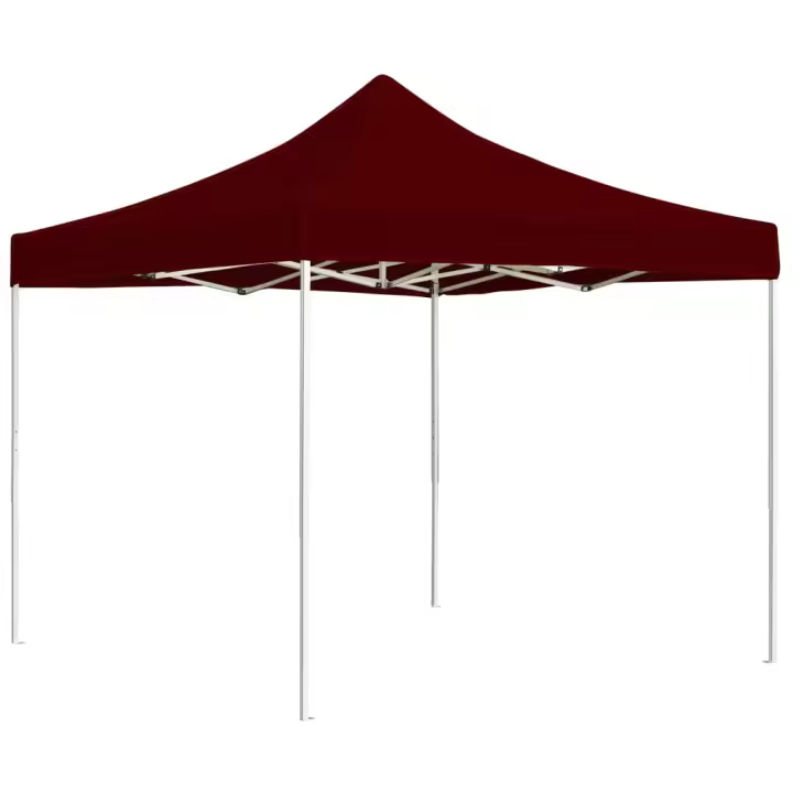 vidaXL Carpa plegable profesional aluminio rojo tinto 3x3 m - 1