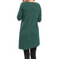 Vestido De Mujer Casual Otoño Elegante Con Botones Color Sólido Largo Manga Vestido De Fiesta Polyester Cuello O Antiguo - details 21