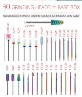 Kit De 30 Piezas En Caja De Brocas Para Uñas Con Diamante Cerámica Y Carburo De Tungsteno Herramientas De Manicura Para Eliminar Acrílico Y Gel De Uñas - details 4