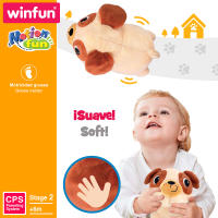 Winfun - Perro de juguete con melodías, 13x17x15 cm, textura suave, ladra y emite sonidos, peluche interactivo, mascotas juguetes, perros de peluche realistas con movimiento, perritos de juguete que andan, Regalo niños 6 meses - details 2