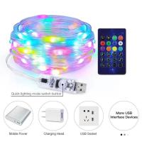 Cadena De Luces LED Inteligente Bluetooth APP 10M Impermeable Para Decoración De Árboles Y Interiores Con Control Remoto Infrarrojo Y USB - details 9