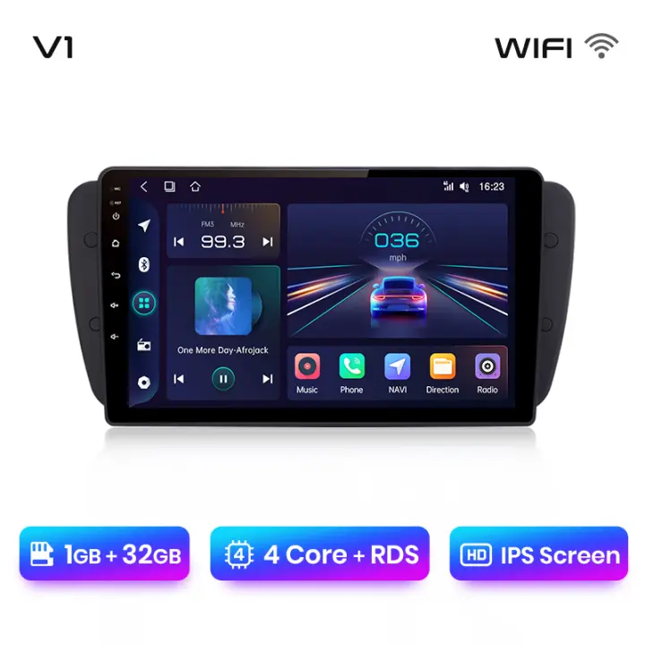 Junsun Tech Android 13 Radio para Seat Ibiza 6j 2009 2010 2011 2012 2013 de Coche con Chip Qualcomm de 8 Núcleos CarPlay Inalámbrico Autorradio Estéreo Pantalla HD Multimedia - 1