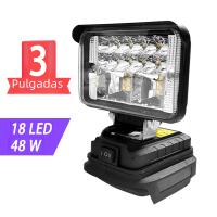 Spotlight LED Portátil Sin Cable Para Pesca Y Emergencias Tamaño 3/4/5/8 Pulgadas Adecuado Para Baterías Makita 20V Material De Aluminio - details 3