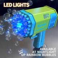 Pistola De Burbujas Eléctrica Portátil Para Niños Con Luz Interacción Parental Sin Batería 40 Agujeros Juguete De Agua - details 15