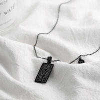 Collar Pendentivo De Acero Inoxidable Para Mujer Con Constelaciones Doble Cara En Color Negro Zodíaco Horóscopo Regalos - details 4