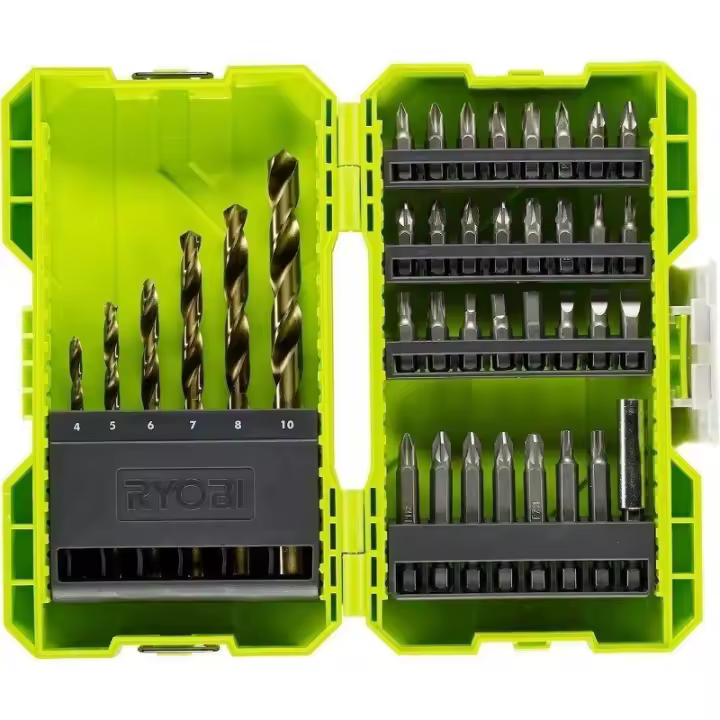 Estuche de 38 Puntas para Perforación y Atornillar Ryobi RAK38SDD - 1
