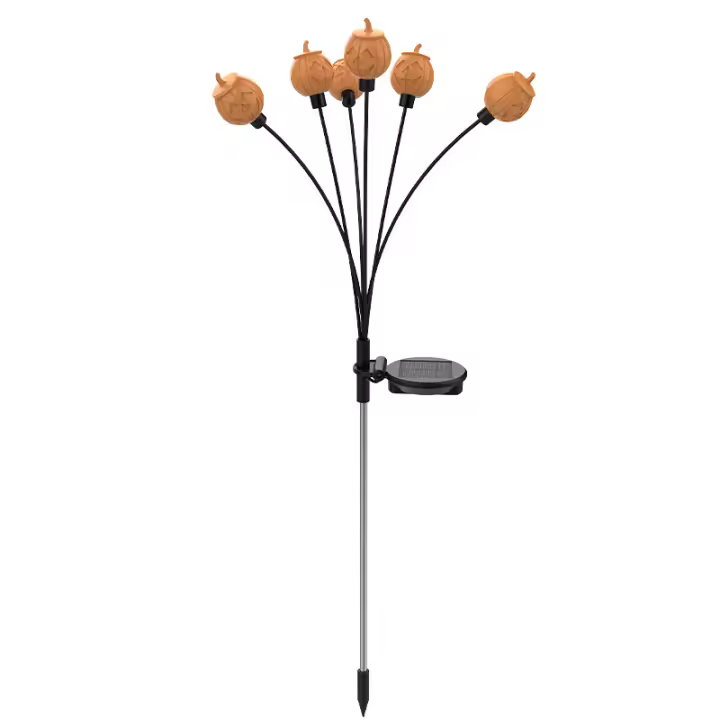 Lámpara de césped solar para exteriores de Halloween, nueva lámpara de calabaza para jardín, hogar, 2024, que se ilumina automáticamente en la oscuridad. - 1