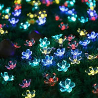 Luces De Cadena Solar De Paloma 100LED/50LED/20LED 8 Modos Exterior Navidad Jardín Fiesta Decoración Luz De Flores De Cerezo - details 12