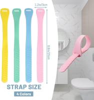 4 PCS Toilet Seat Lifter Handle Silicone Strip, Toilet Lid Lifter Touch Free Toilet Seat Cover Lift Handle Holder Bathroom Accessoriesl (4 Colors) - details 0