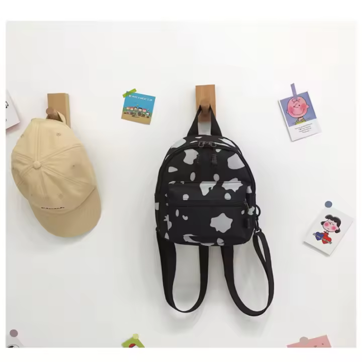 Mochila De Cuadros Divertida Para Mujer Mini Mochila De Moda Casual Bolsa De Mano Para Viaje Tamaño Compacto Material Polyester - 1