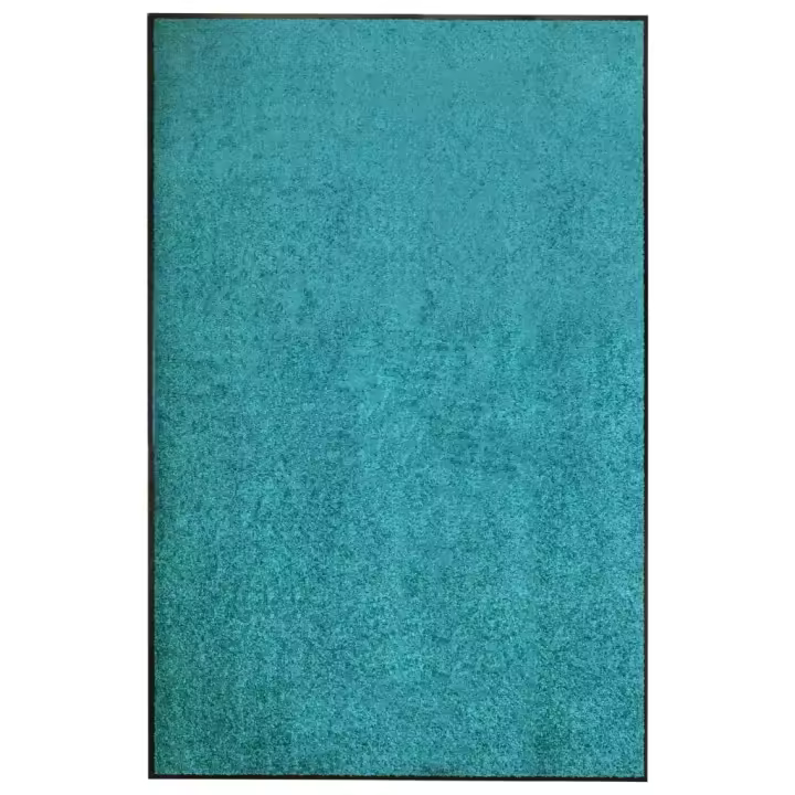vidaXL Felpudo lavable azul cian 120x180 cm - 1