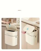 1pc   de basura   en la pared, gran capacidad  ,     horizontal con  , delgado y accesorios de cocina de basura, para   y baño detalles 1