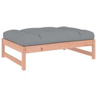 vidaXL Taburete de jardín madera maciza de pino 120x80 cm Pino natural, Pino blanco, Pino gris Conjunto Terraza Muebles Jardín Exterior Juego de Muebles de jardín Mueble Jardín Exterior Muebles de Salon Exterior - details 4